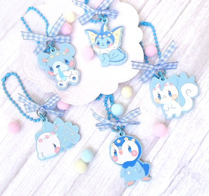 Pokéflory blue edition • acrylic charms