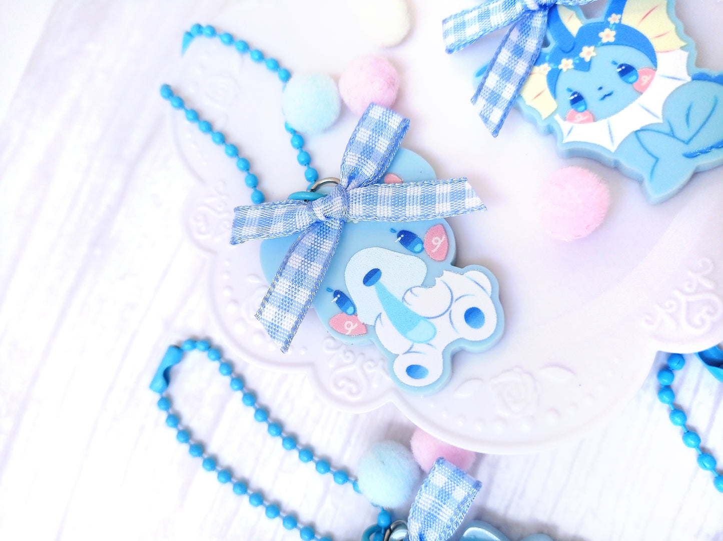 Pokéflory blue edition • acrylic charms