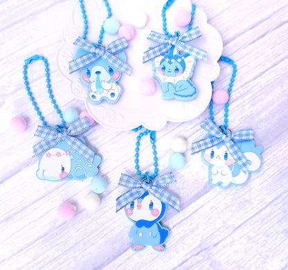 Pokéflory blue edition • acrylic charms