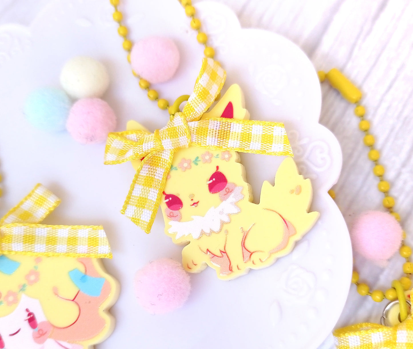 Pokéflory yellow edition • acrylic charms