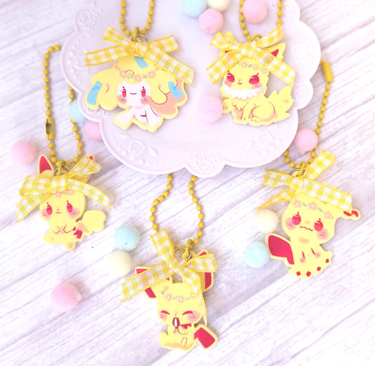 Pokéflory yellow edition • acrylic charms