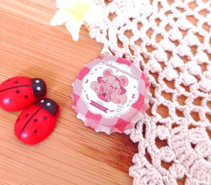 Almendra's strawberry marmalade • bottlecap button