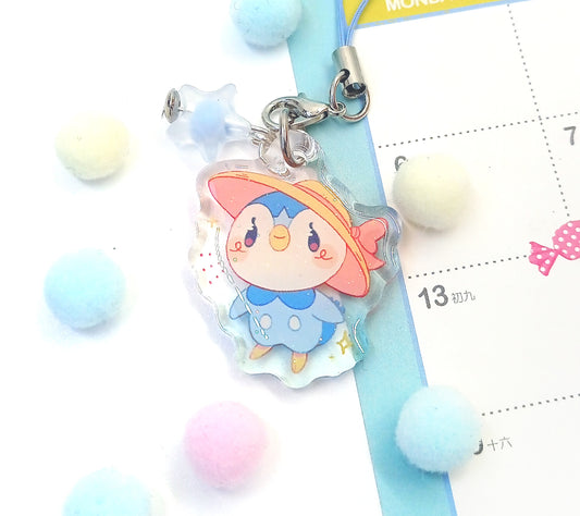 Summertime Piplup • tiny acrylic charm