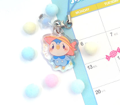 Summertime Piplup • tiny acrylic charm
