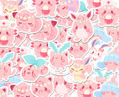 Pokéflory pink edition • holo stickers