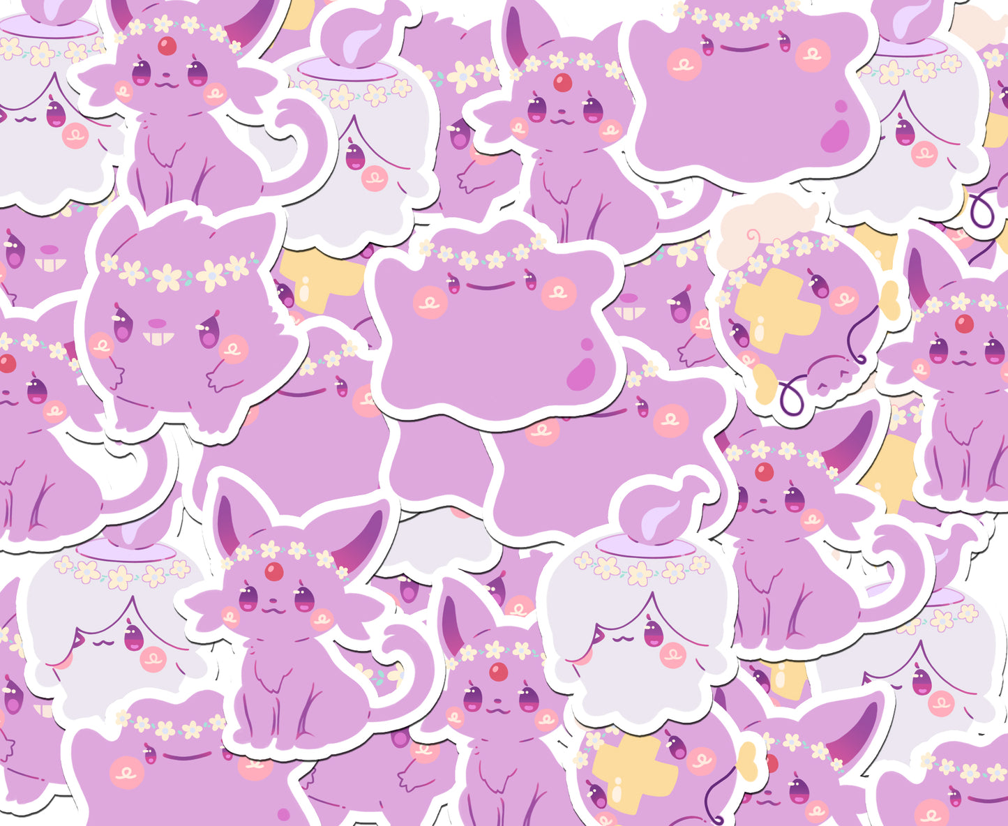 Pokéflory lilac edition • holo stickers