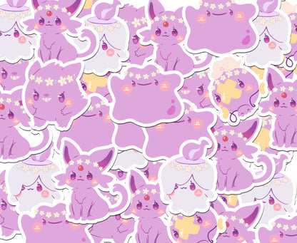 Pokéflory lilac edition • holo stickers