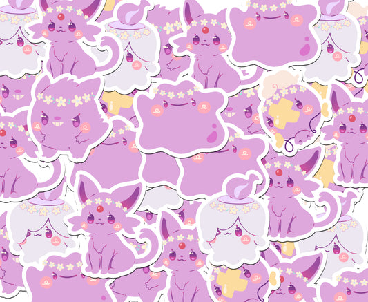 Pokéflory lilac edition • holo stickers