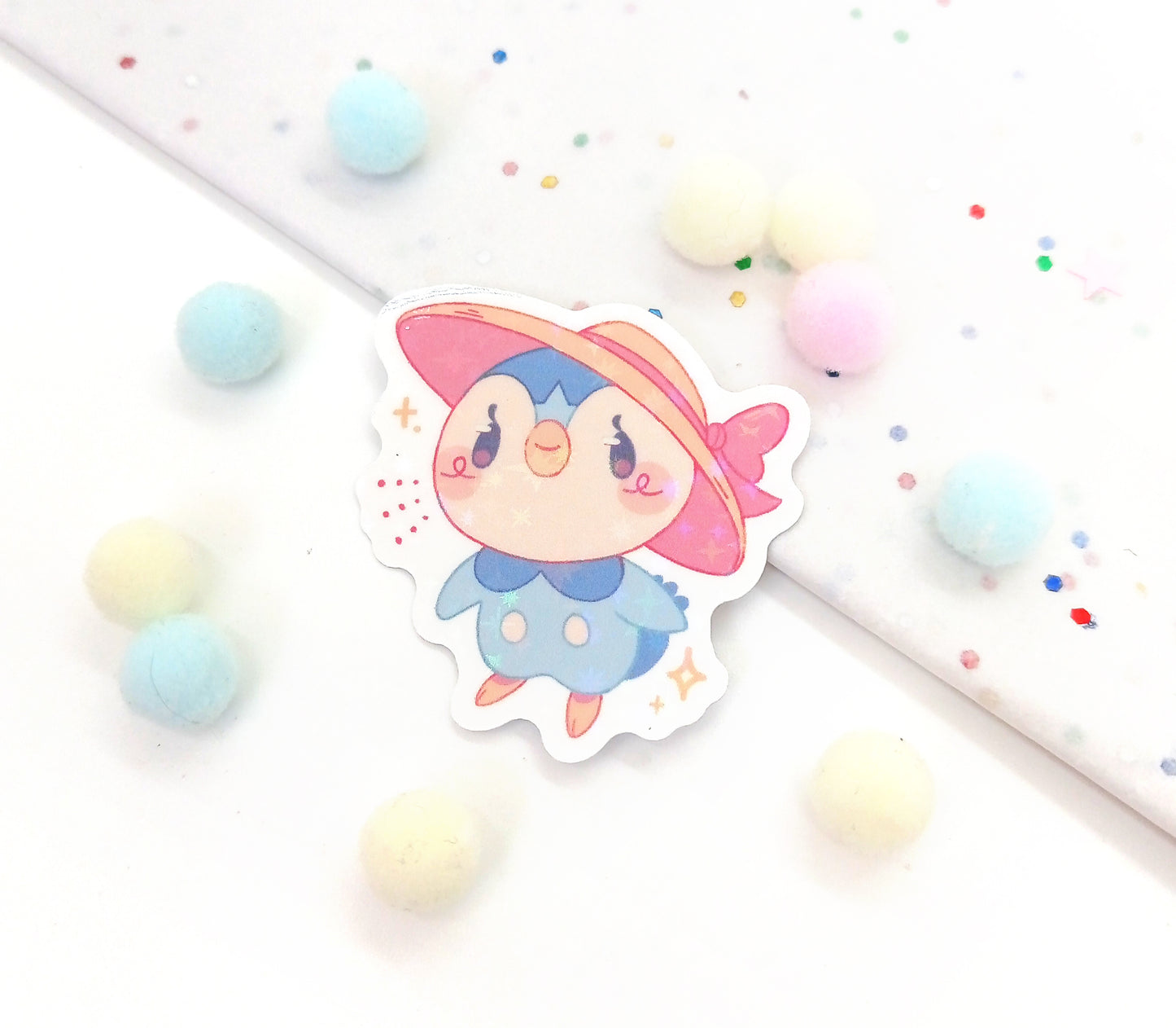 Summertime Piplup • holographic sticker