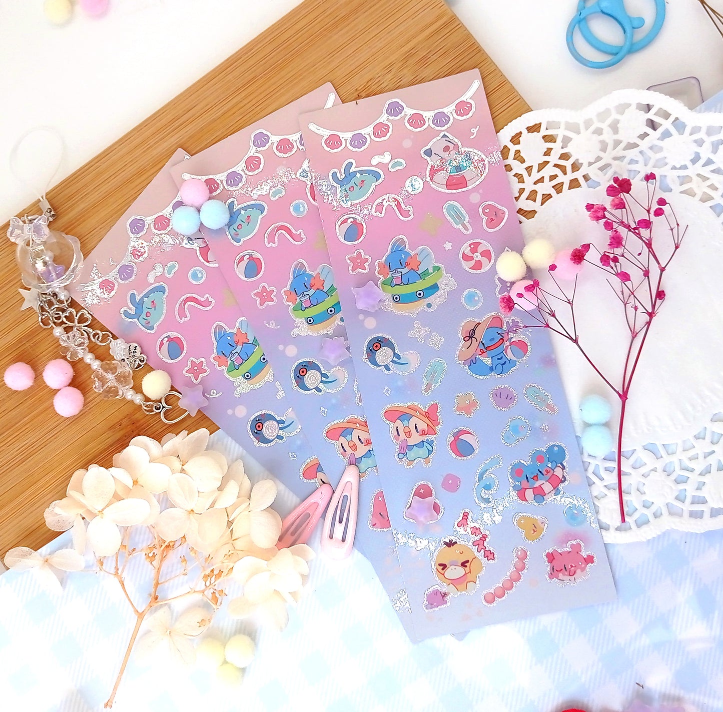 Preorder!! A day at the beach • water type sticker sheet