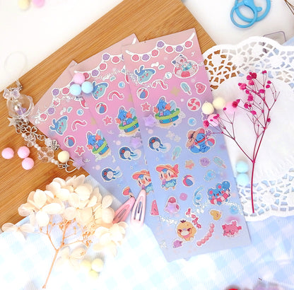 Preorder!! A day at the beach • water type sticker sheet