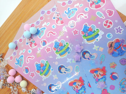Preorder!! A day at the beach • water type sticker sheet