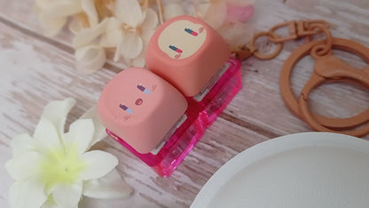 Kirby & Waddle Dee • keycap fidget keychain
