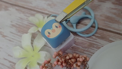 Piplup • keycap fidget keychain