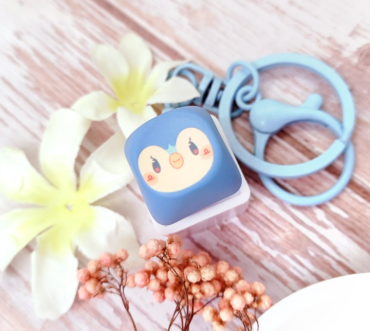 Piplup • keycap fidget keychain