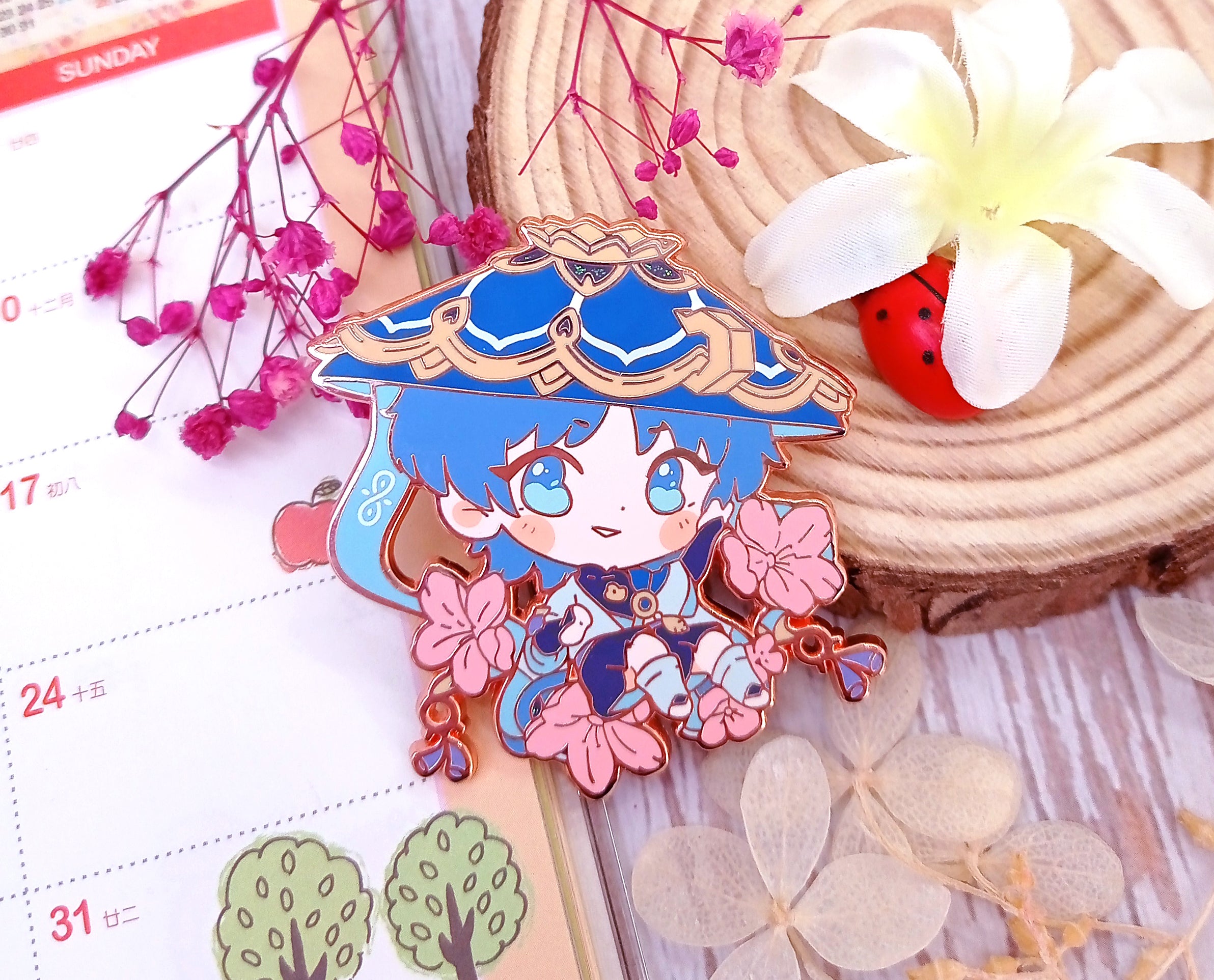 Wanderer ~floral zest~ • enamel pin – Nanahii • Atelier