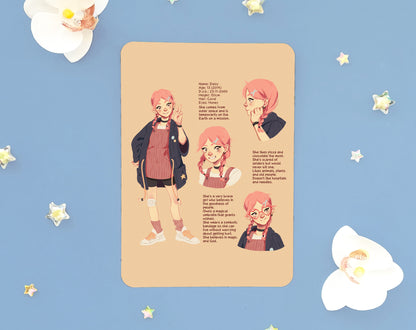 Daisy character sheet • art print