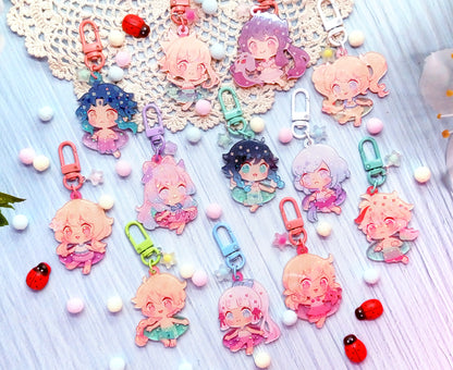 Genshin Impact ~pool party~ • acrylic charms