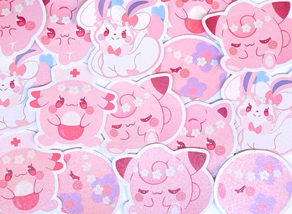 Pokéflory pink edition • holo stickers